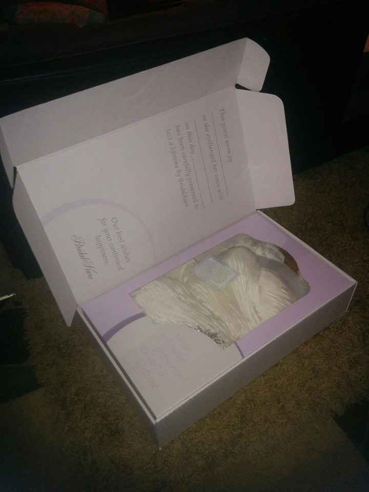 Wedding dress preserved!