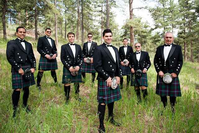 Scottish Tartan Kilts at wedding