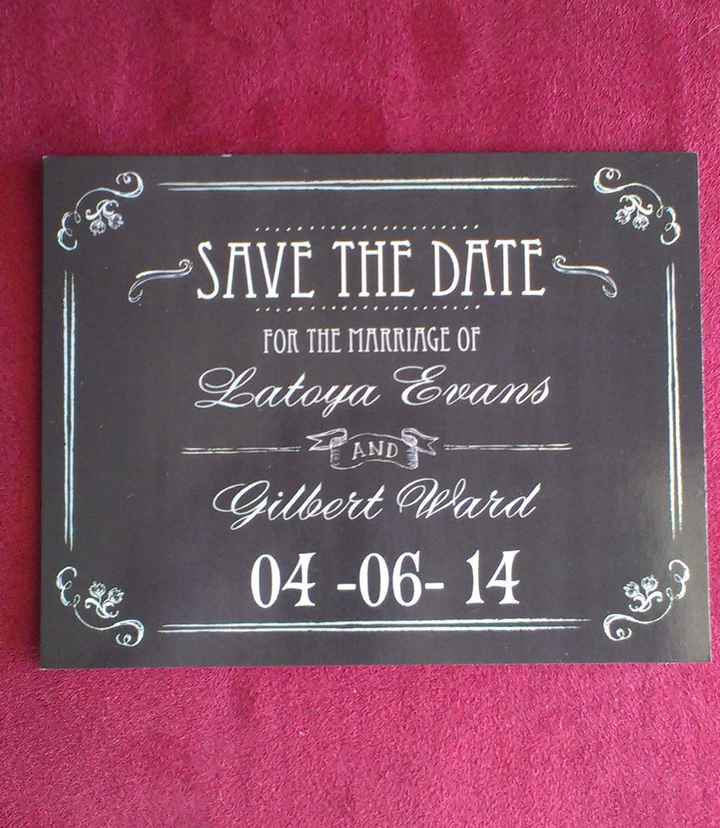 Post card save the dates