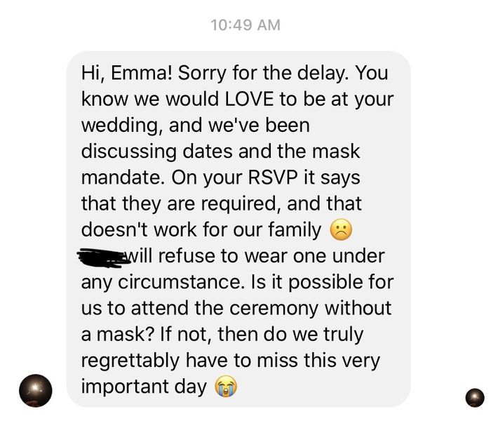 Wait what? Mask don’t work for your family? 1