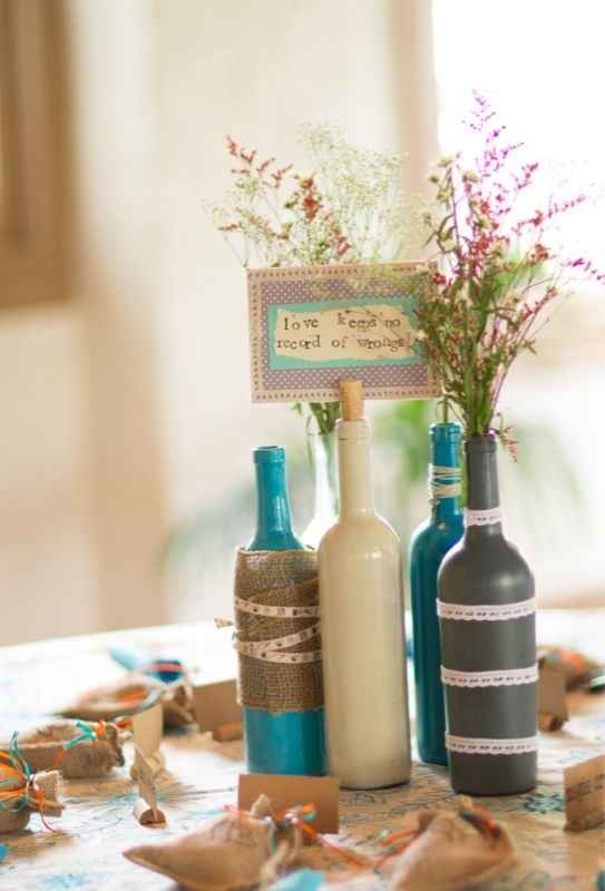 Wine bottles for DIY centerpieces?