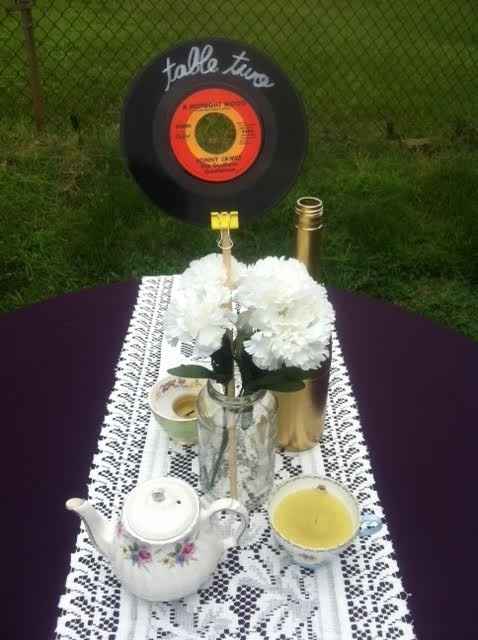 Mock centerpieces & sweetheart table PICS!!!
