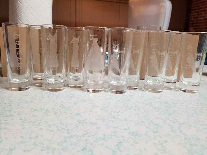 diy Bridal Party Gifts -shot Glasses - 1