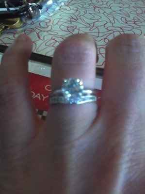 What makes a girl smile again? Dress and Rings:)