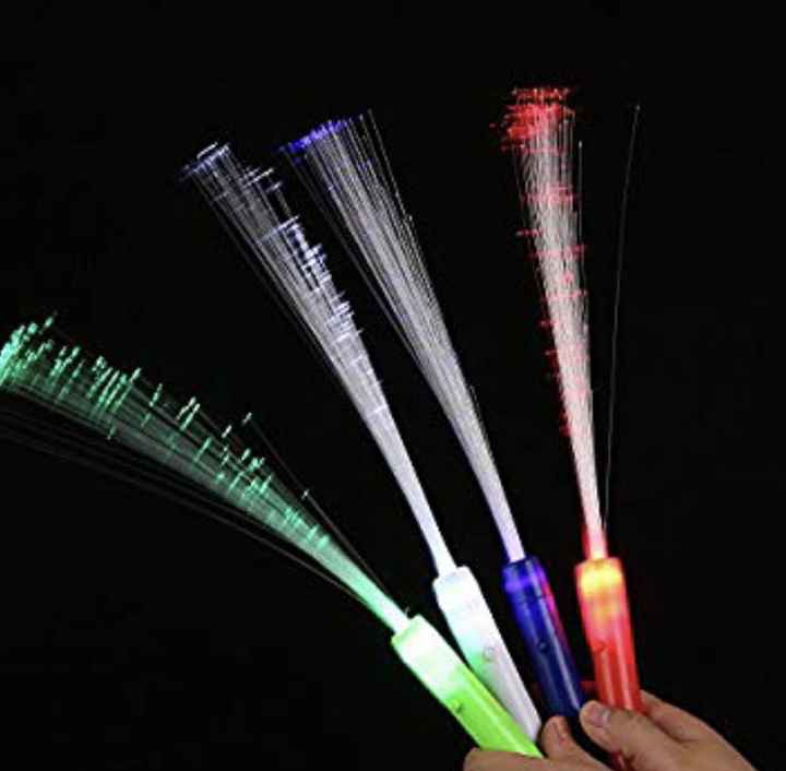 Fiber optic wands/glow stick/or both? - 2