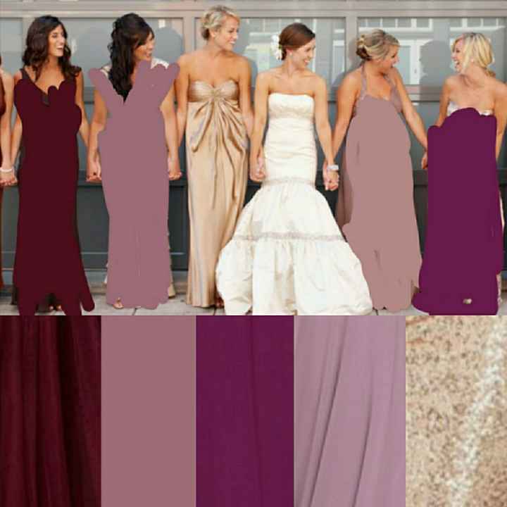 Mismatched wedding party - 1