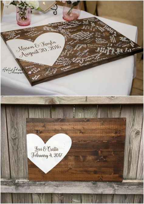 Wood guest book sign - 1