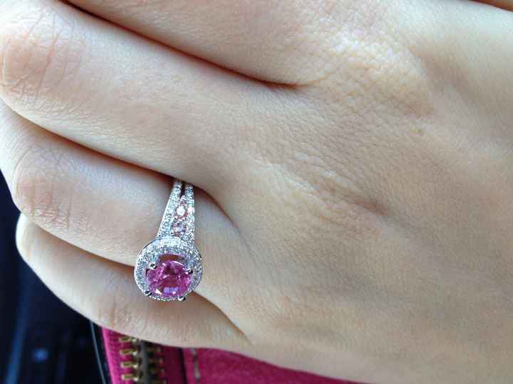 Got engaged yesterday! Look at my ring!