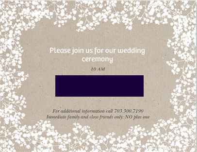 Wedding Ceremony Invite