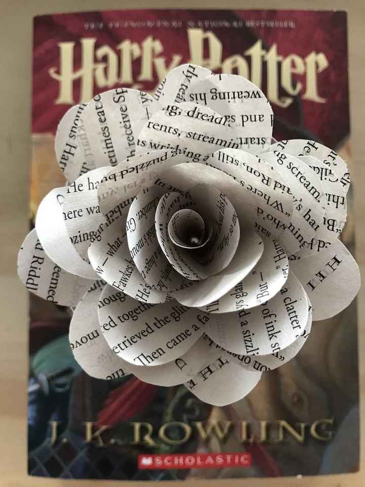 Book Flower from Etsy