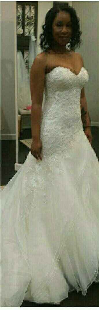 What was your least favorite wedding dress on you?
