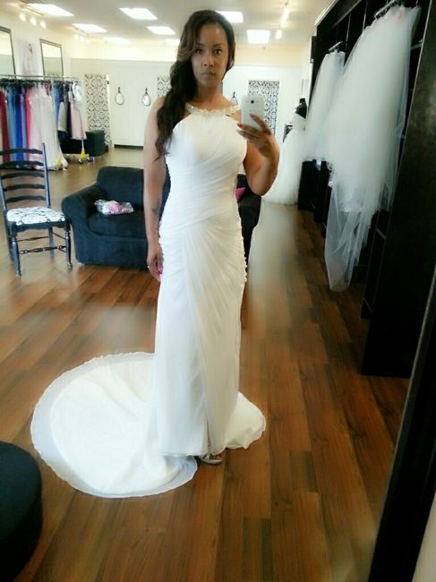 Let's show off our dresses.