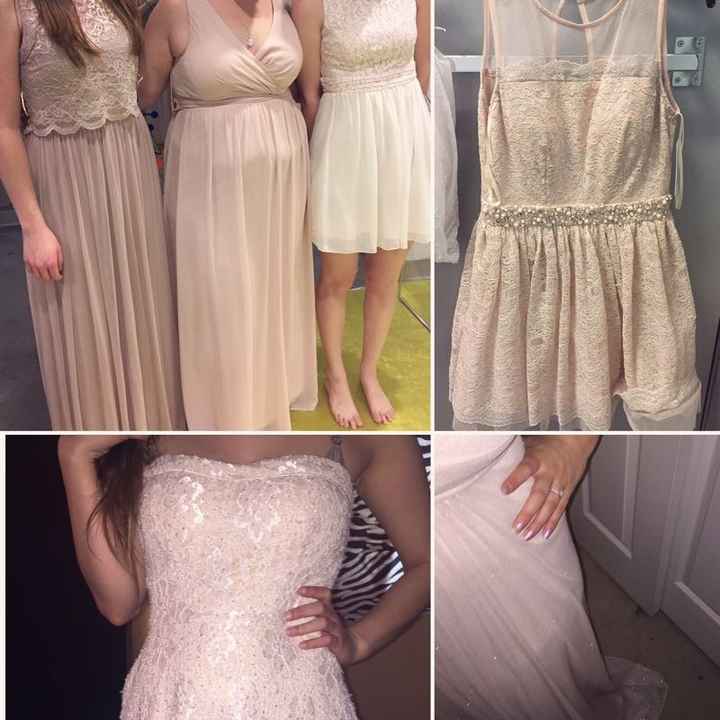 They picked their BM dresses!! Mix&Match