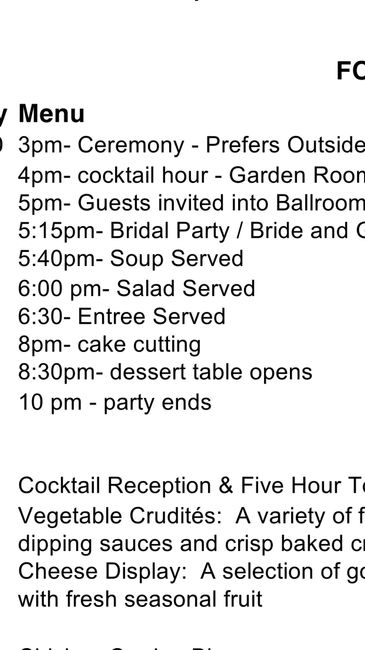 Order of events?