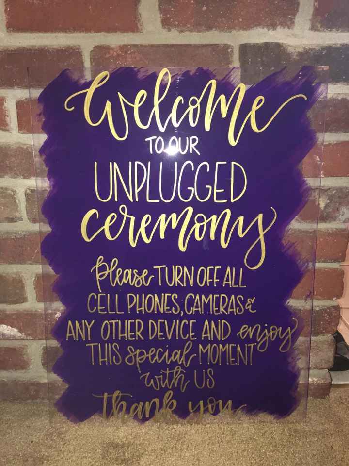 Unplugged wedding wording - 1