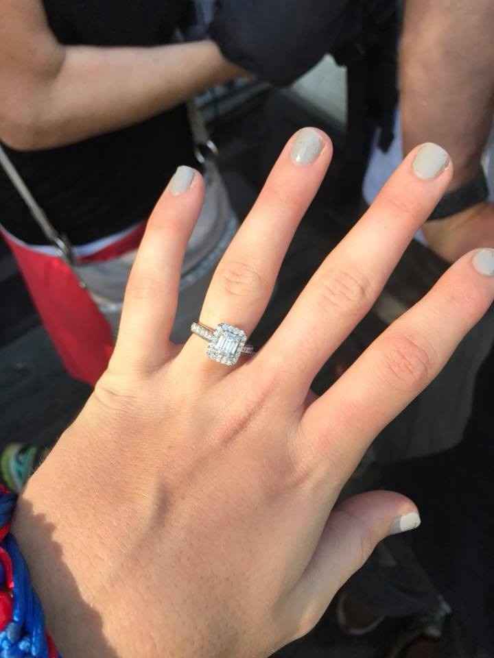 My ring! He proposed on top of a mountain in Haiti after a 5 mile hike. I loveeee it