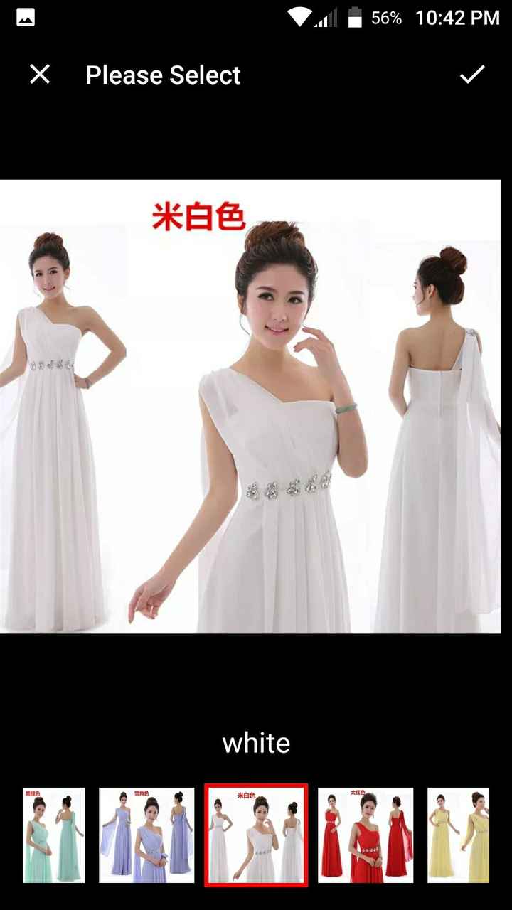 Which dress for the dress change? - 1