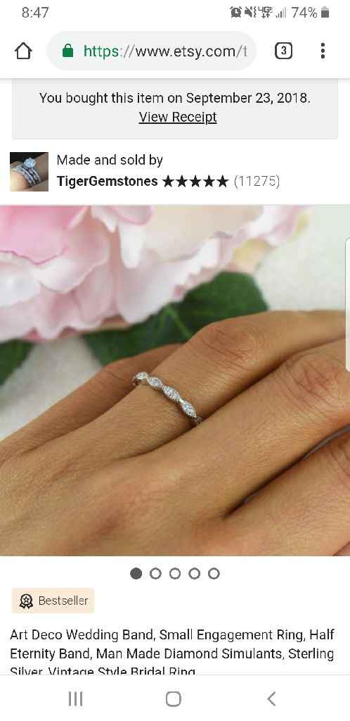 Show me your small e rings Weddings Wedding Attire Wedding