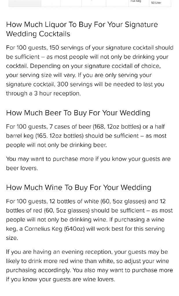 How much of the signature drink to serve? - 1