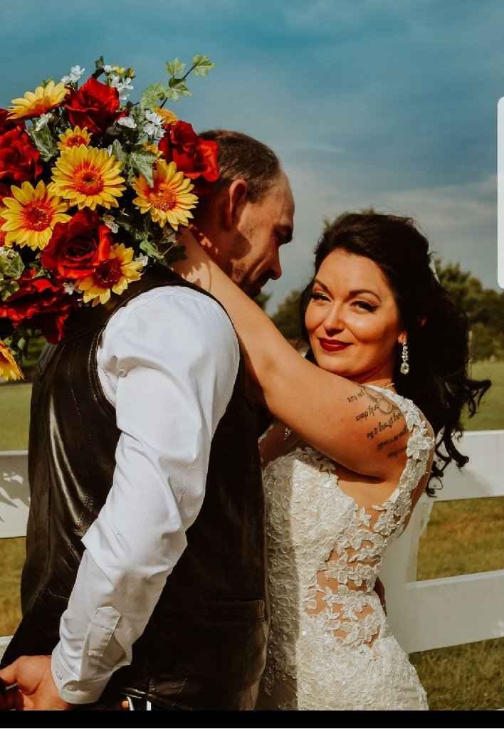My wedding day was perfect and my groom was floored when he seen me walk down the aisle! Best day of