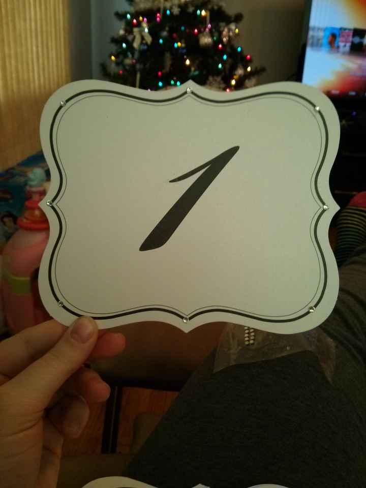 spruced up table numbers?