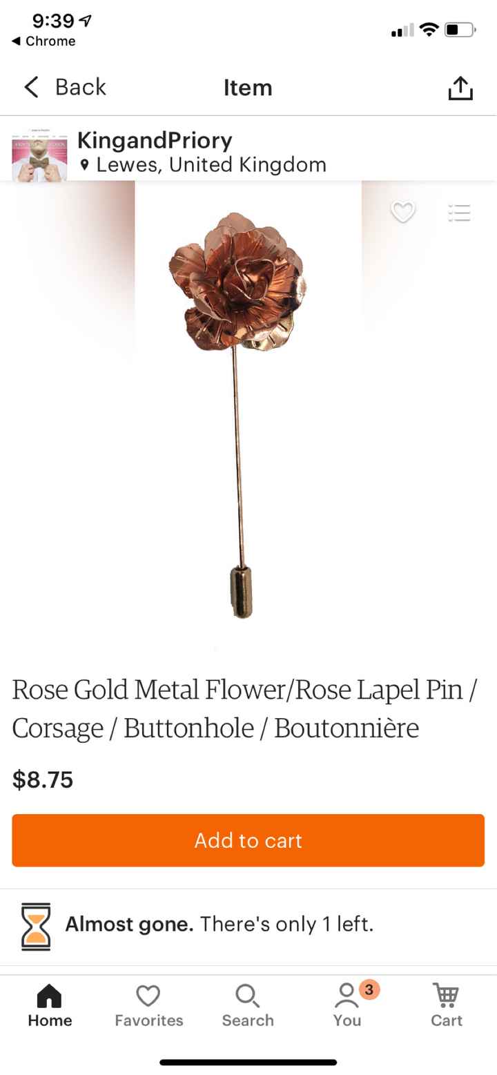 Flower/copper Lapel Pins - 1