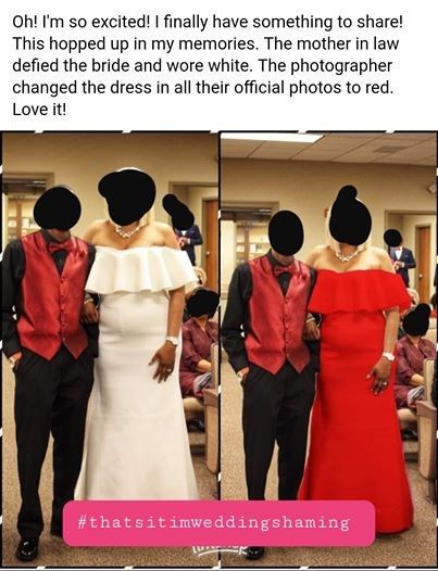 mil wearing white dress to the wedding [funny] - 1