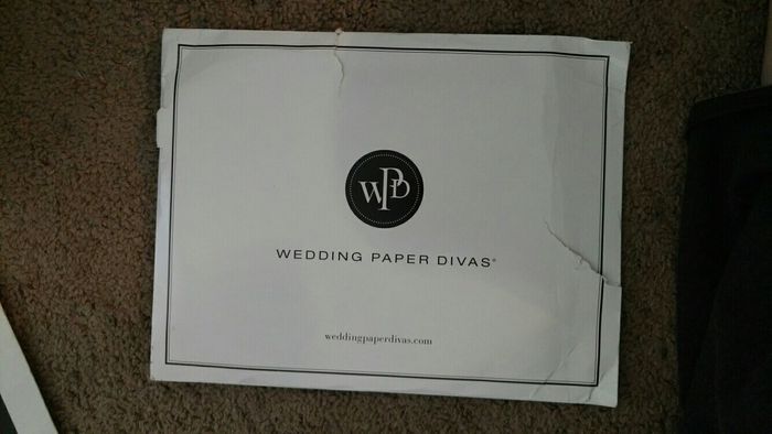 Damaged packaging from WPD for invitation samples?