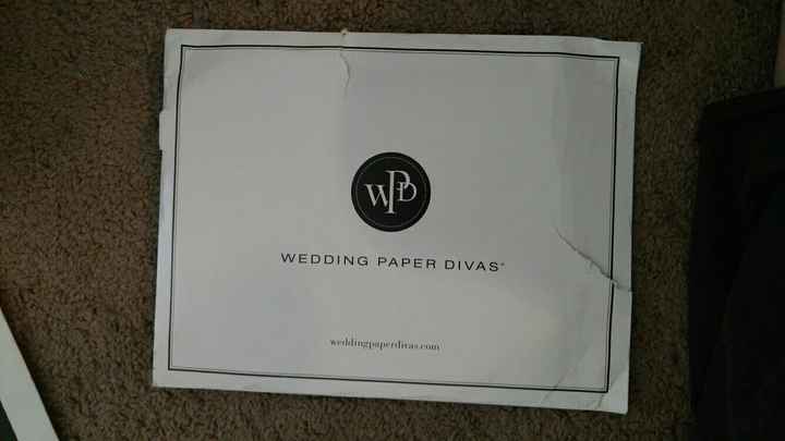 Damaged packaging from WPD for invitation samples?