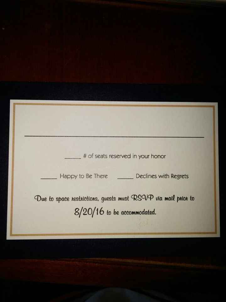 RSVP Card Question