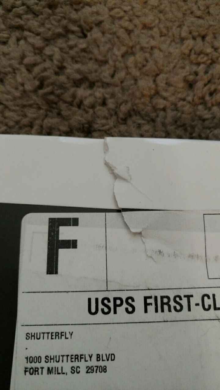 Damaged packaging from WPD for invitation samples?