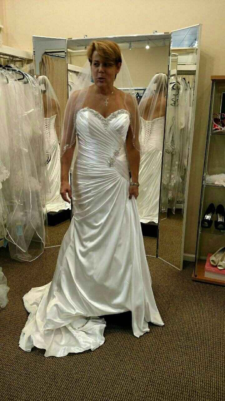 Please show me pictures of your a-line/off-shoulder wedding dresses. I'm a pear shape and struggling