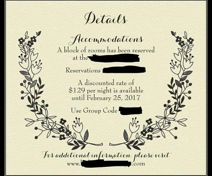Wedding website on invites?