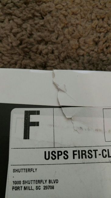 Damaged packaging from WPD for invitation samples?