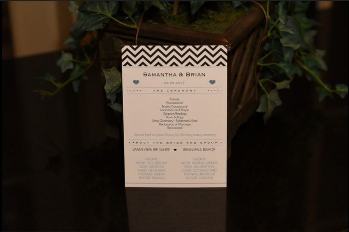 Ceremony programs - 1