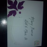 Pic* My special envelopes for save the dates. Just a sponge and paint!