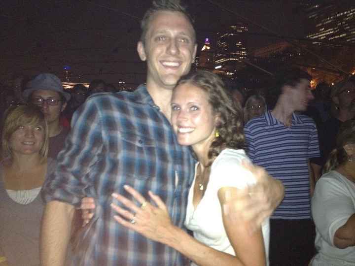 Pictures of him "popping the question"