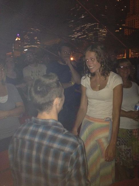 Pictures of him "popping the question"
