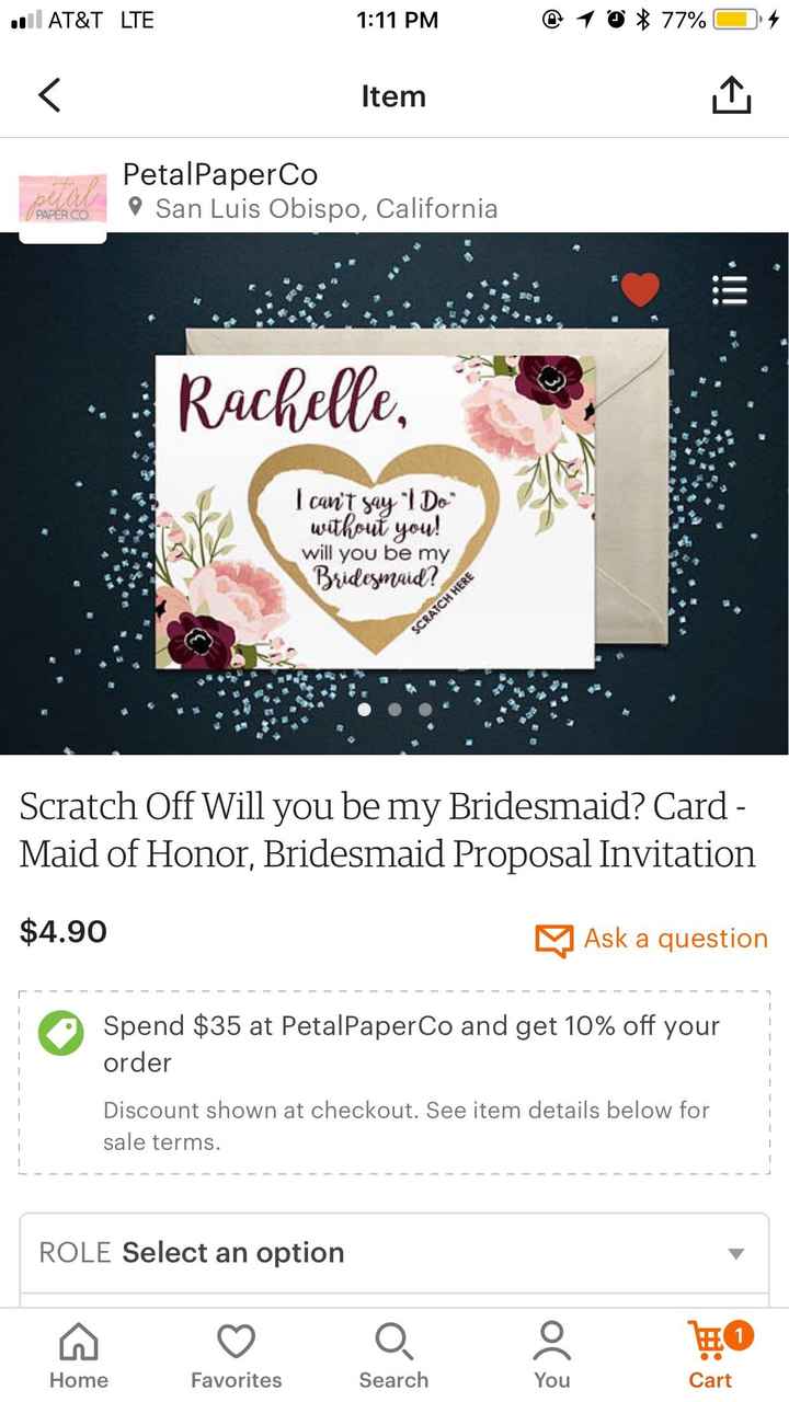 Have to mail all Bridesmaid proposals. What to do?! - 1