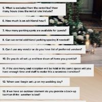 Venue questions - 1