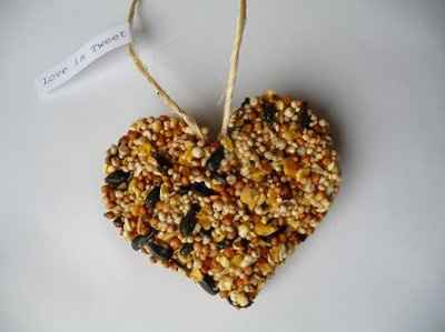 DIY Birdseed Hearts