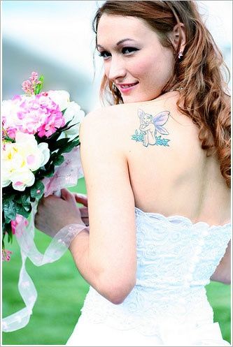tattoos in my wedding gown....???