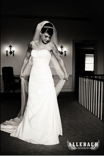 tattoos in my wedding gown....???