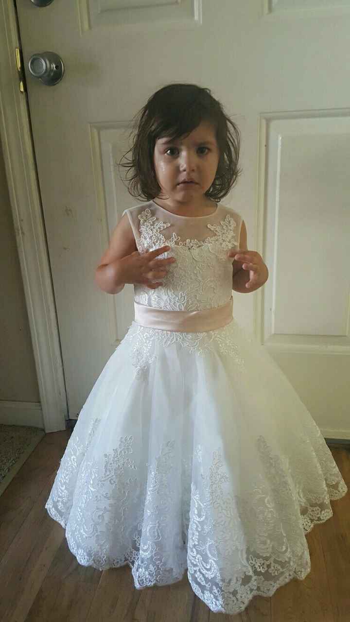 Got the flower girl dresses!
