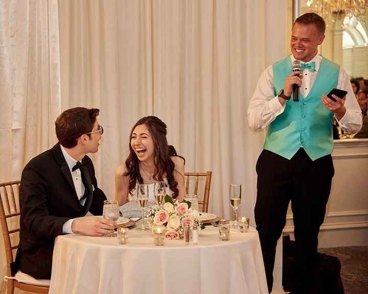 our reactions to best man's speech