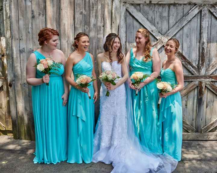 Bridesmaid got the wrong material dress - what should i do? - 1