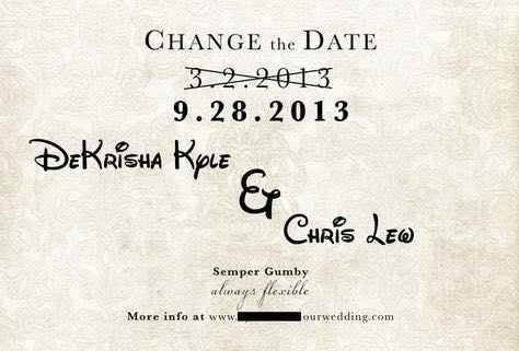 Changing the Wedding Date - 1