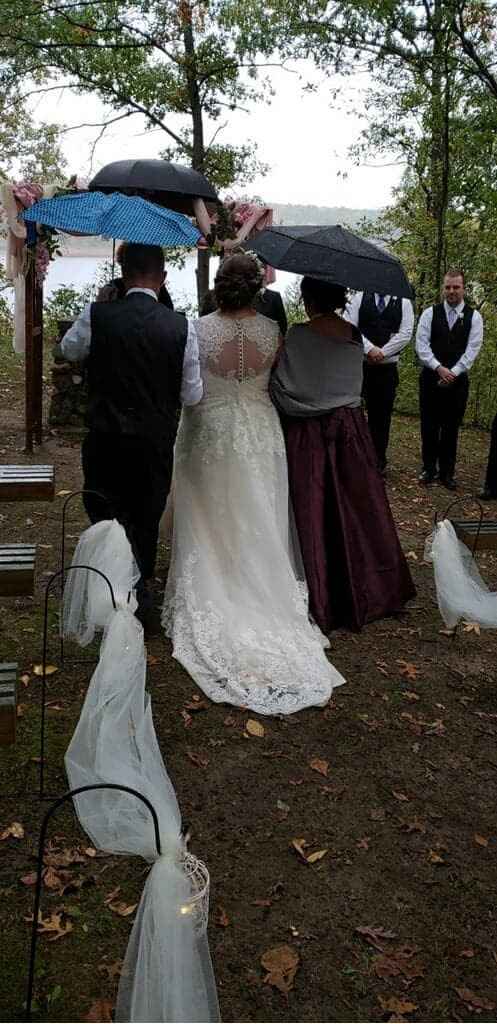 My poor dress getting ruined by the mud.