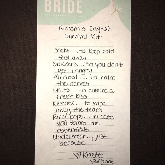 Day of Wedding Gift for Fiancé
