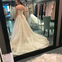How to Shorten A Ballgown Dress with Lace Scalloped edges and no defined "waistline"?